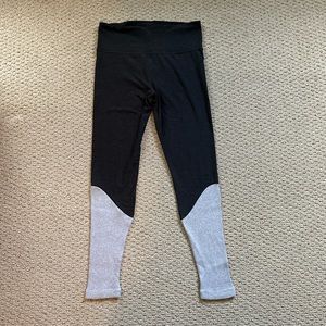 Joy Lab Leggings with Ribbed Knit detail Size Large grey